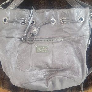 Vintage Metallic Coach Bucket Bag